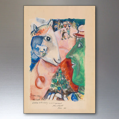 Marc Chagall Famous Paintings Fridge Magnets | Set of 8
