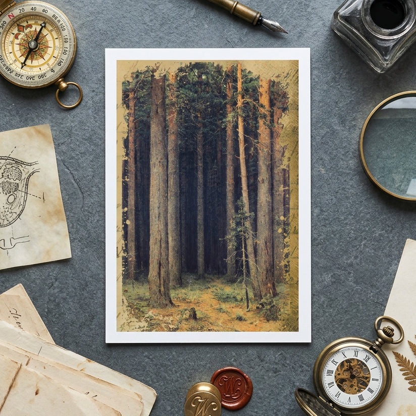 Victorian Pagan Wiccan Crystal Enchanted Woodland | Postcard Pack of 8 | No.1