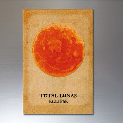 Vintage Moon Phases & Lunar Eclipse Illustrations | Fridge Magnets Set of 8