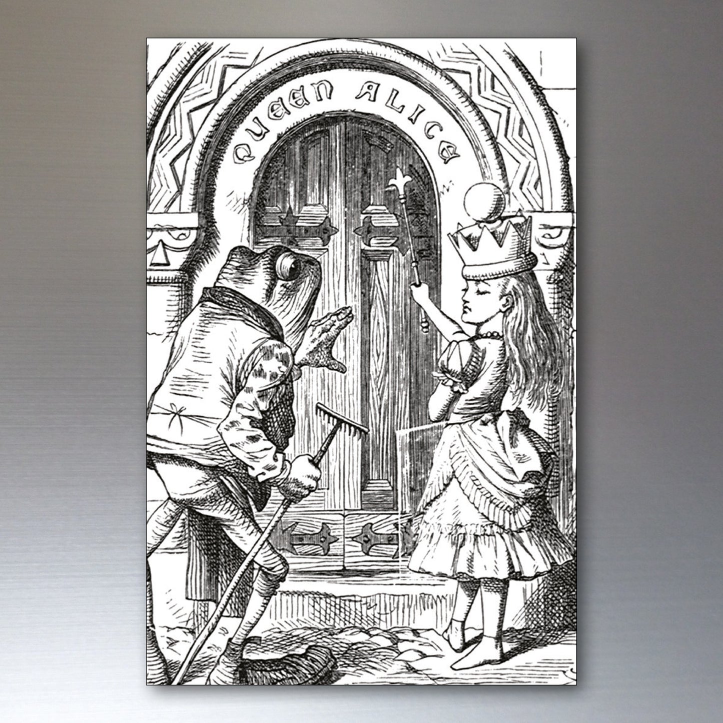 Alice in wonderland vintage illustrations from novel by c s lewis set of 8 fridge magnets
