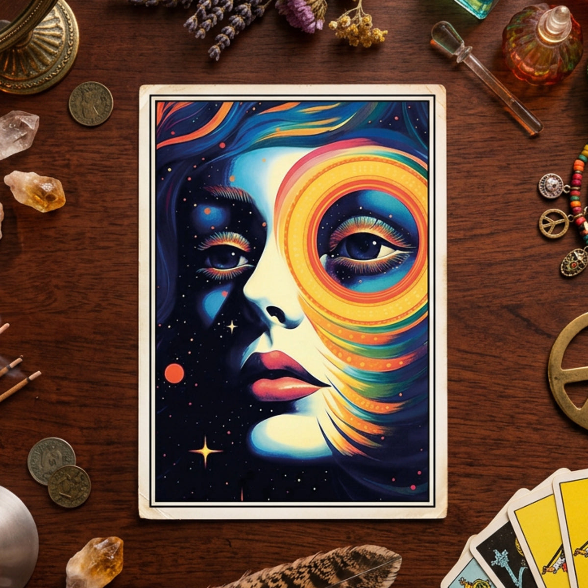 Vintage 1960s Psychedelic Kaleidoscope Postcards | Pack of 8