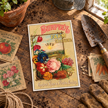 Vintage Gardening Seed Packet Art Postcards | Pack of 8 | No.2