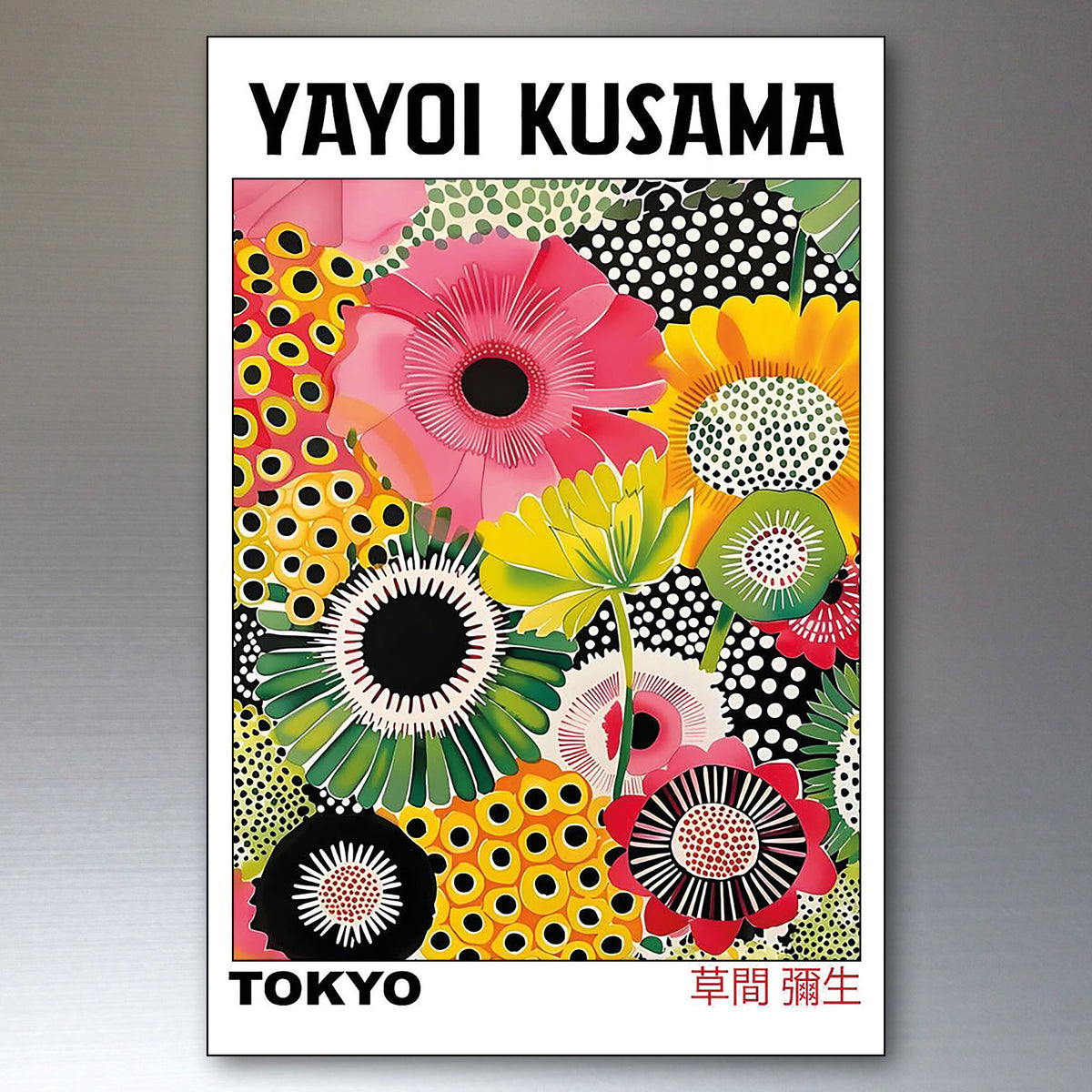 Yayoi Kusama Japanese Pop Art Fridge Magnets | Set of 8
