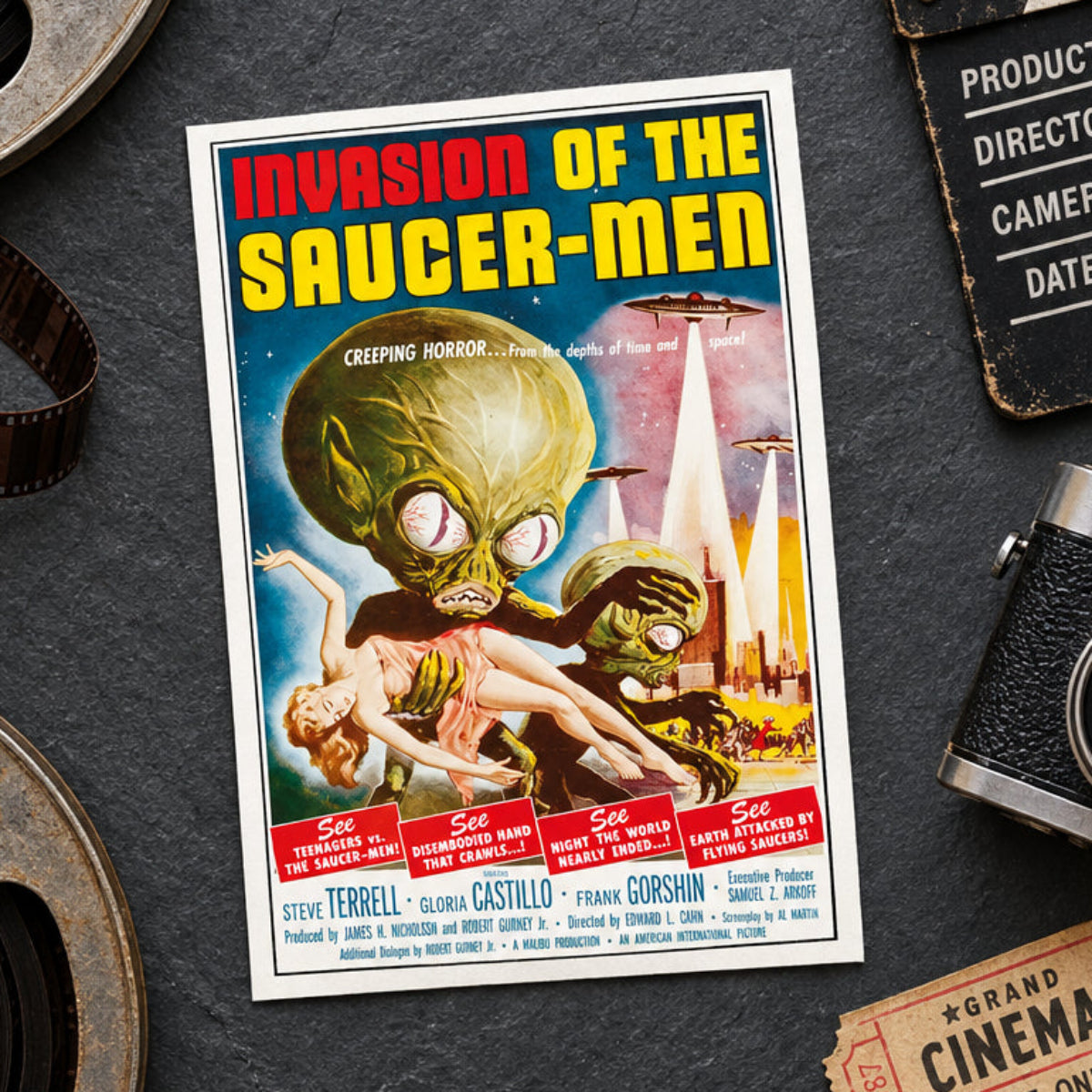 Vintage B-Movie Cinema Poster Postcards | Pack of 8 | No.2