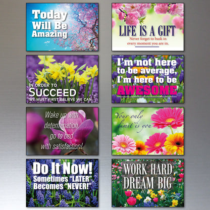Vintage Inspirational Quote Fridge Magnets Set of 8 | Motivational Gift | No.3