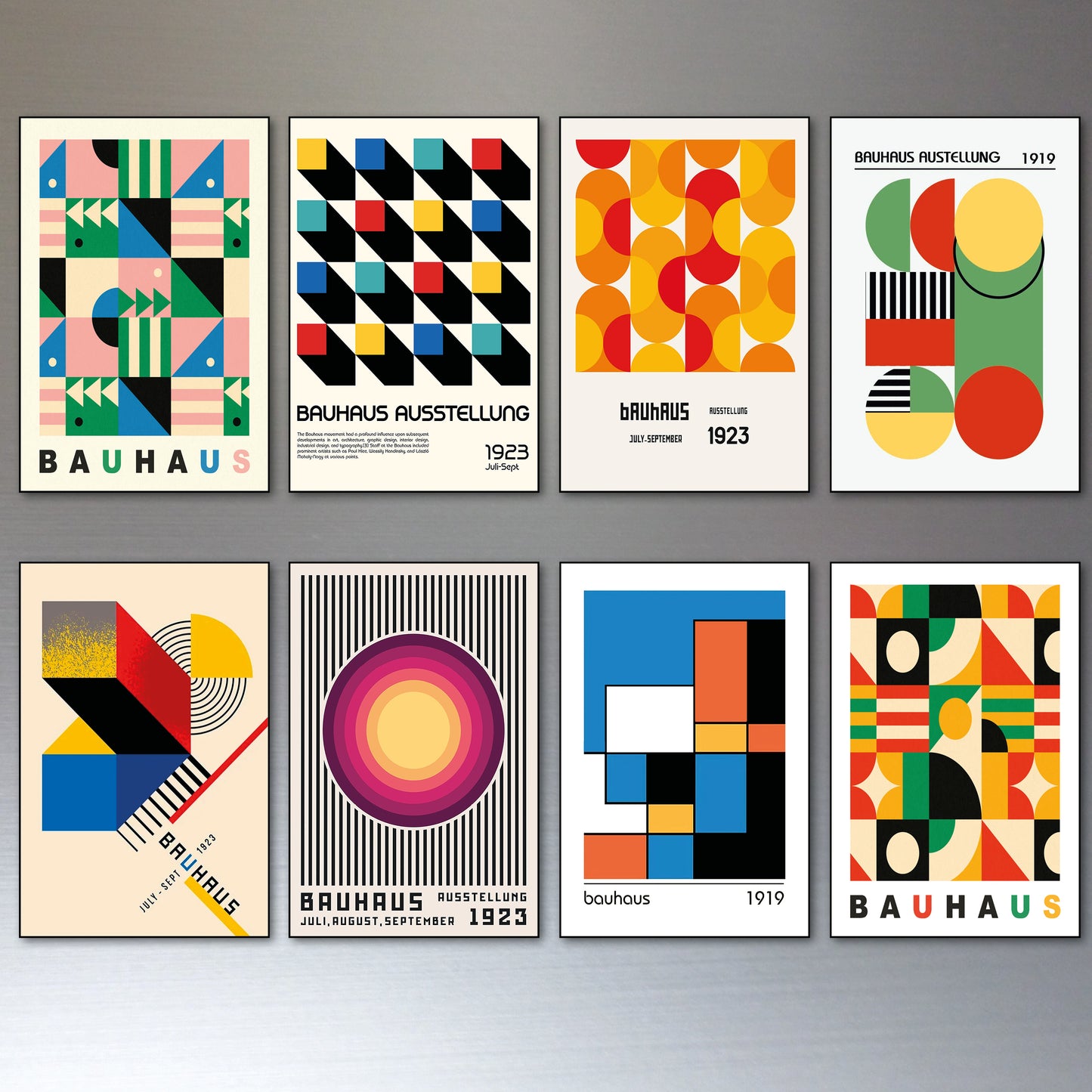 Bauhaus Vintage Exhibition Images Fridge Magnets | Set of 8 | No.2