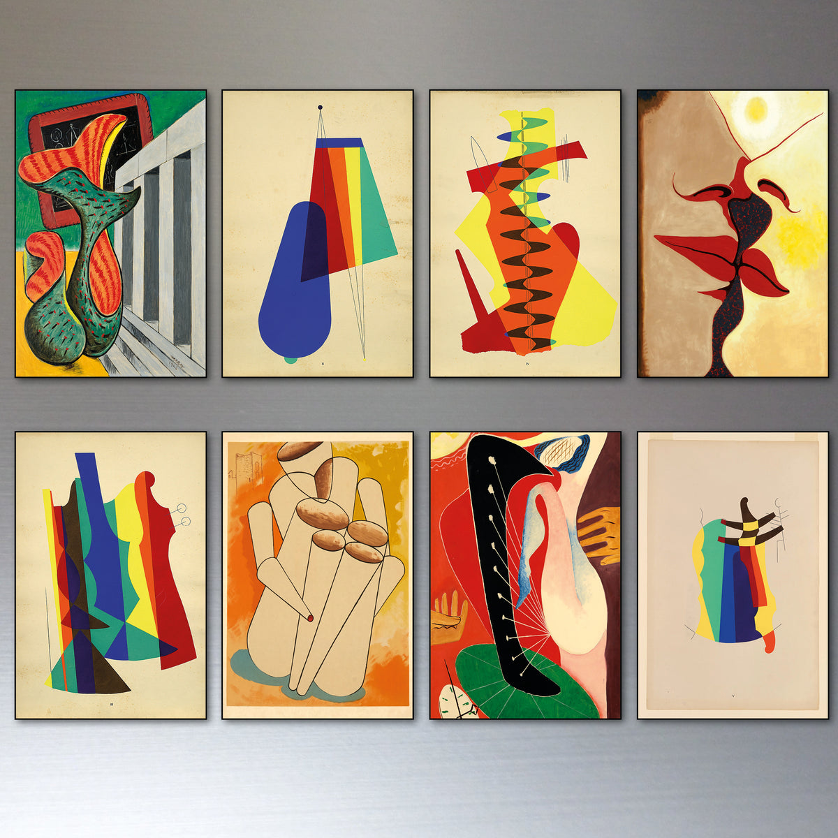 Man Ray Avant-Garde Art Fridge Magnets | Dada & Surrealist Prints | Set of 8