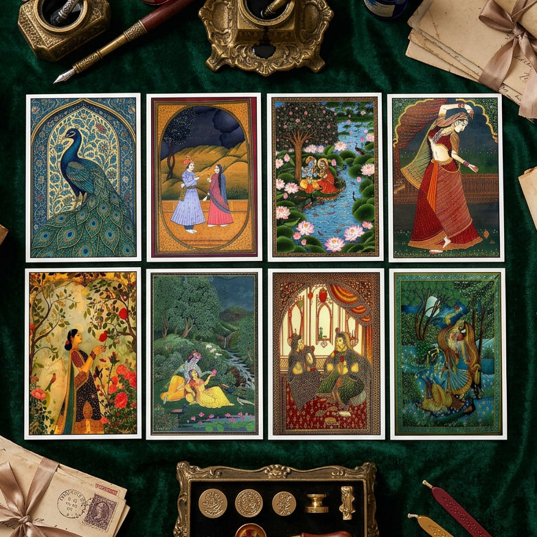 Vintage Indian Mystical  and Cosmic Postcards | Pack of 8