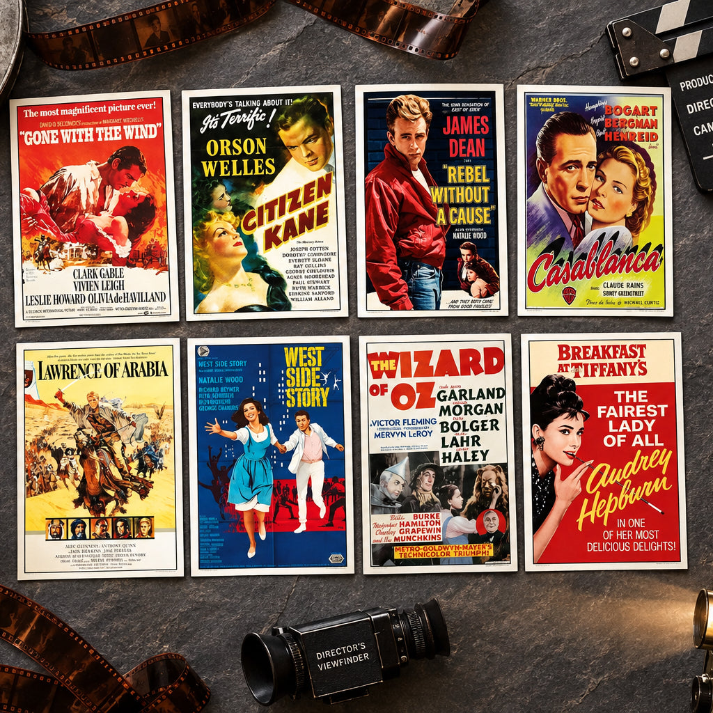 Vintage Cinema Promotional Poster Postcards | Pack of 8