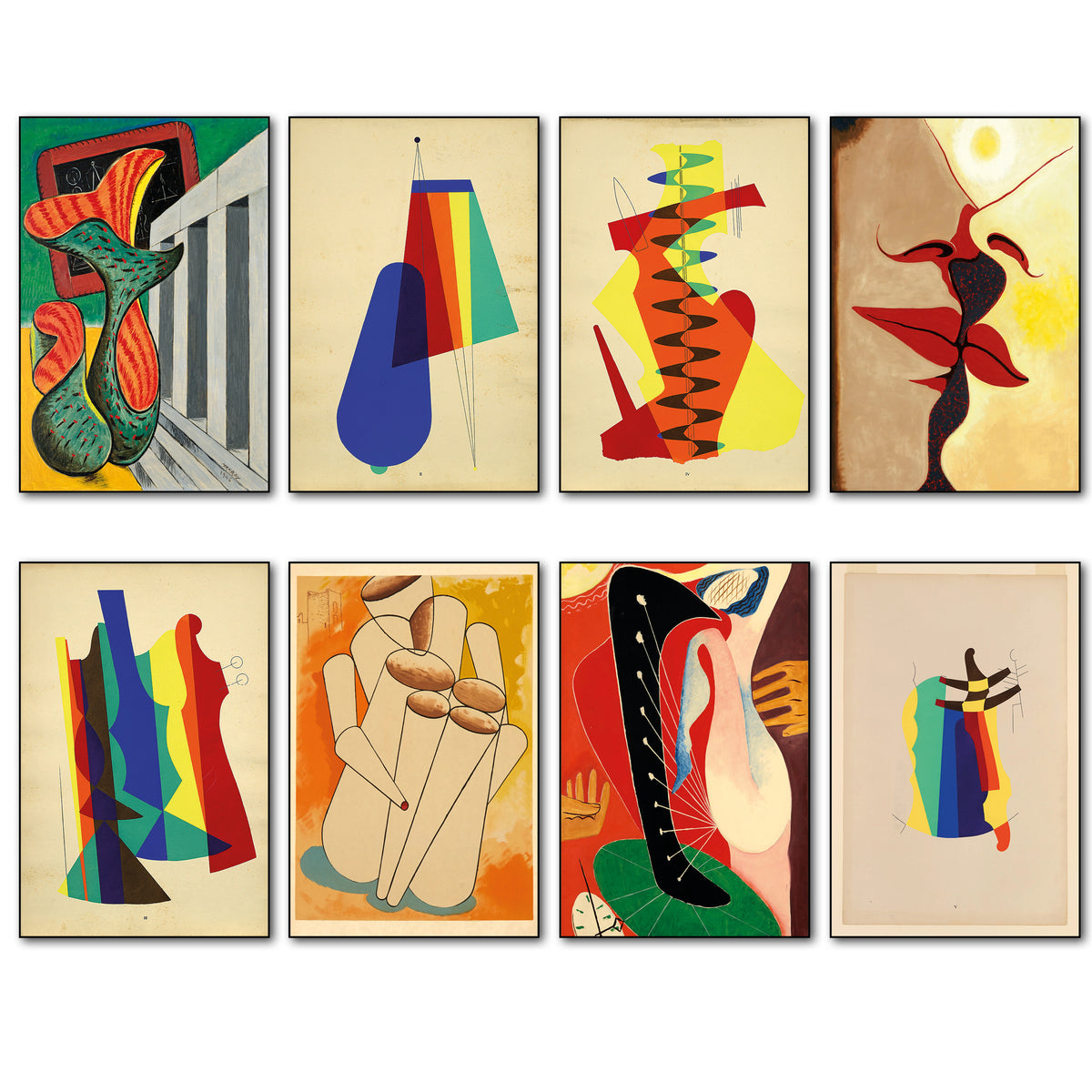 Man Ray Avant-Garde Art Fridge Magnets | Dada & Surrealist Prints | Set of 8