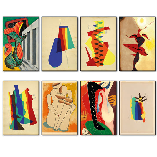 Man Ray Avant-Garde Art Fridge Magnets | Dada & Surrealist Prints | Set of 8