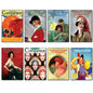 A set of vintage illustrated magazine covers titled Woman's Home Companion and Companion, arranged in two rows on a plain white background. The covers feature colorful retro artwork with women and men in early 20th-century fashion, including red, yellow, green, blue, and black tones.
