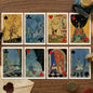 Vintage Eastern Art Playing Cards Mystical & Cosmic Postcards | Pack of 8 | No.3