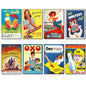 Vintage Advertising Artwork Fridge Magnets | Set of 8