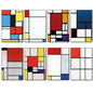 Mondrian Neo-Plasticism Abstract Art Fridge Magnets | Set of 8