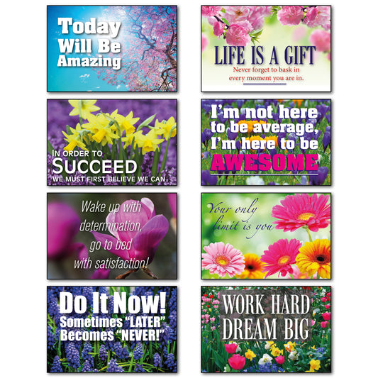Vintage Inspirational Quote Fridge Magnets Set of 8 | Motivational Gift | No.3