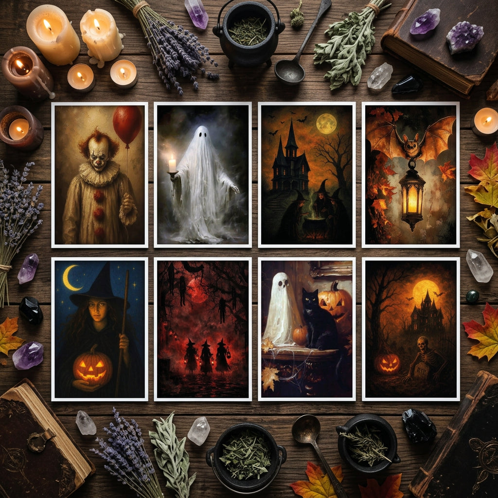 Vintage Halloween & Horror Postcards | Pack of 8 | No.1