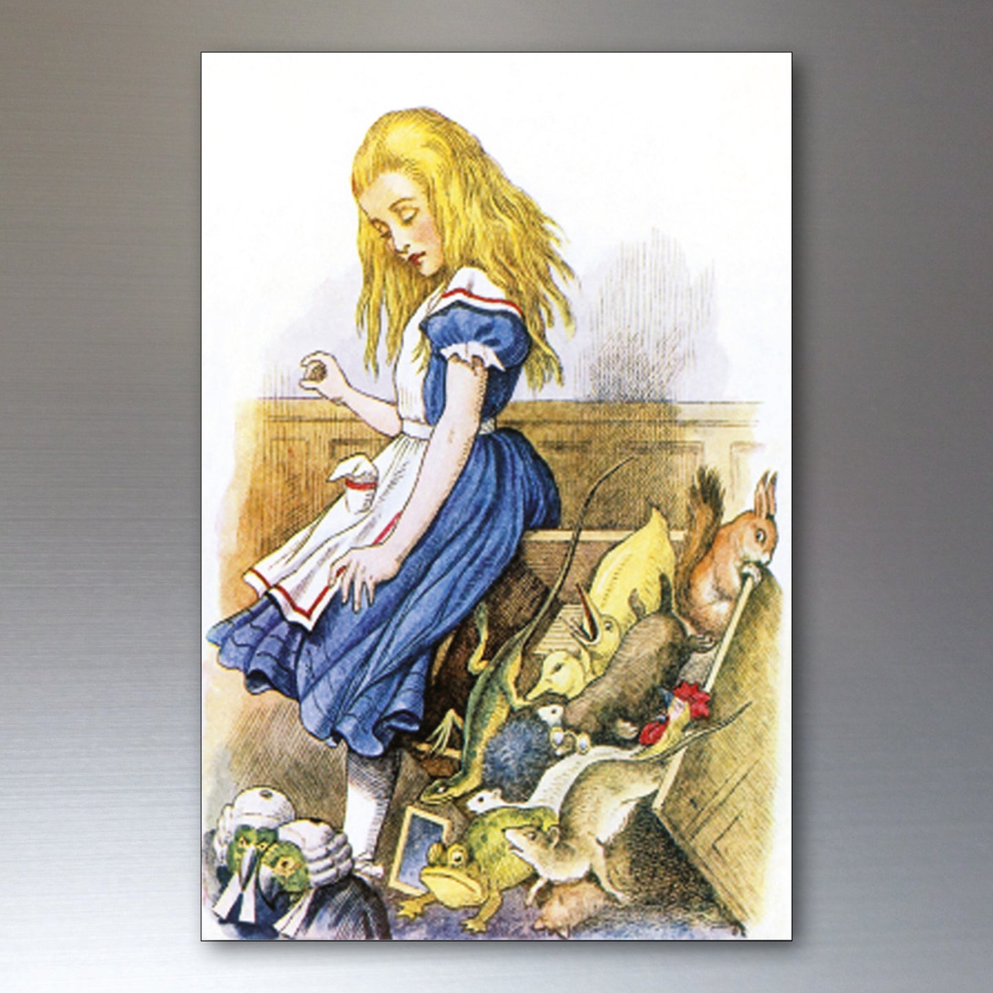 Alice in wonderland vintage illustrations from novel by c s lewis set of 8 fridge magnets