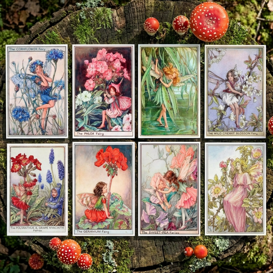Mystical Vintage Fairies Illustration Postcards | Set of 8