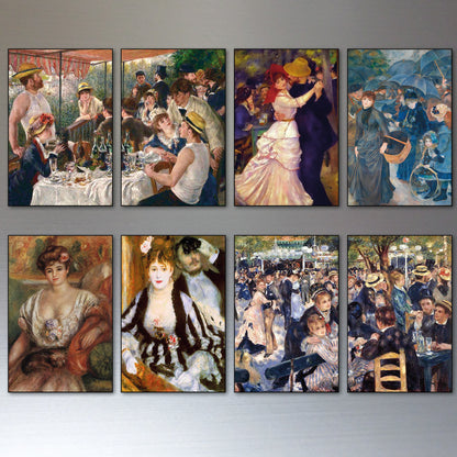 Renoir Impressionist Art Paintings | Set of 8 Fridge Magnets
