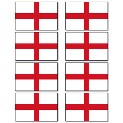 St George Cross Fridge Magnets Set of 8 | England Flag | Sports & Patriotic Gift