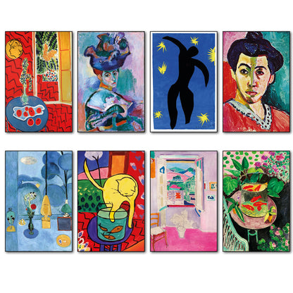 Henri Matisse Inspired Modernist Fridge Magnets | Set of 8