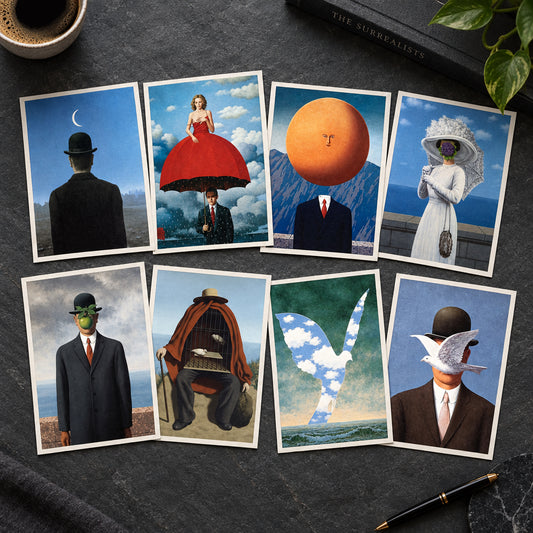 René Magritte Paintings Art Vibrant Postcards | Pack of 8