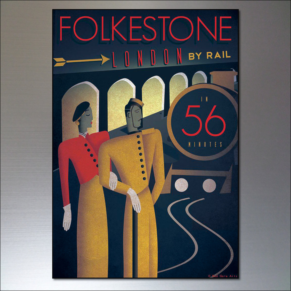 Vintage Art Deco Poster Fridge Magnets | Set of 8