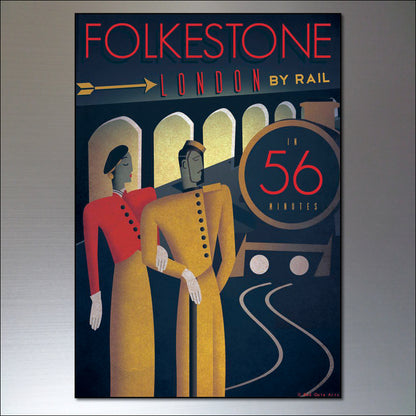 Vintage Art Deco Poster Fridge Magnets | Set of 8