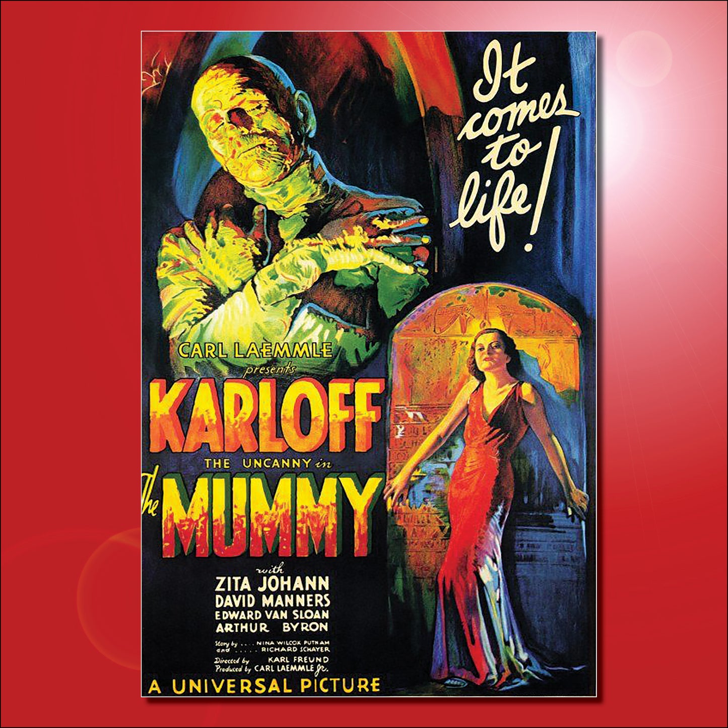 Classic B Movie Film Poster Fridge Magnets | Set of 8 | No.1
