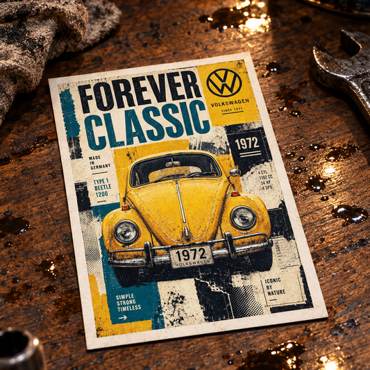 Vintage Classic Car Postcards | Pack of 8