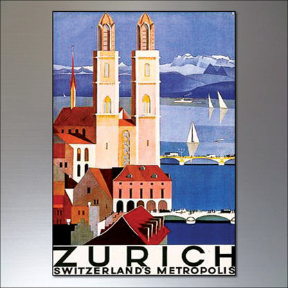 Vintage Travel Poster Fridge Magnets | Set of 8 | No.2