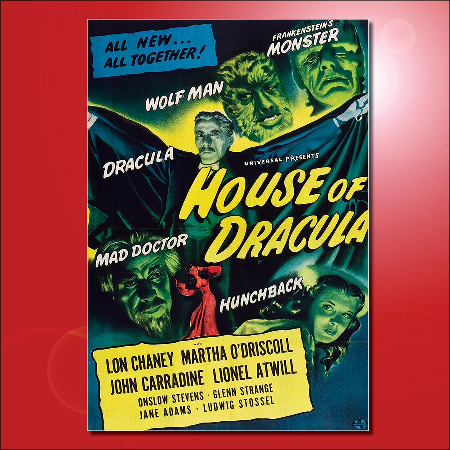 Classic B Movie Film Poster Fridge Magnets | Set of 8 | No.1