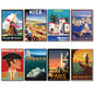 Vintage Travel Poster Fridge Magnets | Set of 8 | No.3