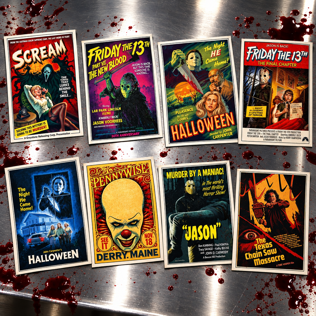 Vintage Classic Horror Film Poster Postcards | Pack of 8 | No.6