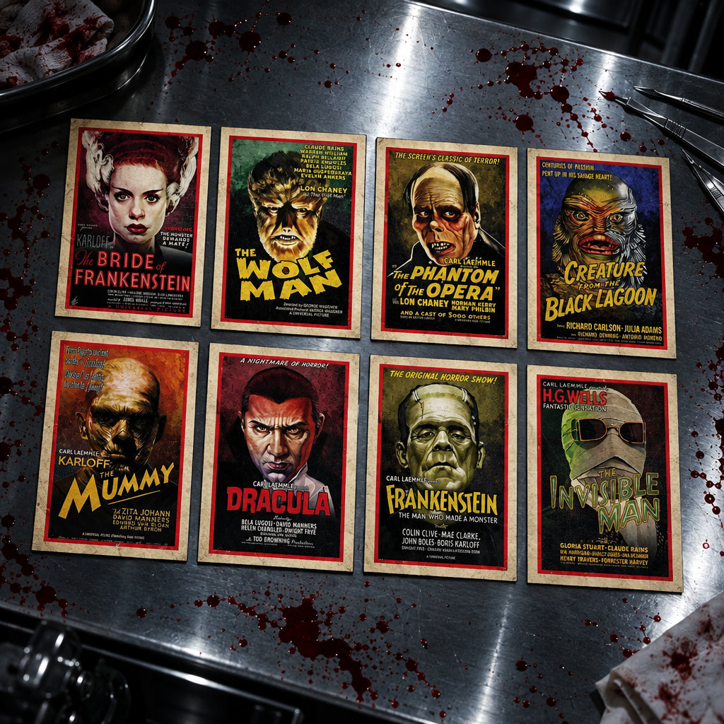 Vintage B-Movie Horror Film Poster Postcards | Pack of 8 | No.2