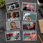 A grid of eight inspirational quote posters featuring famous historical figures, including Winston Churchill, Mother Teresa, Martin Luther King Jr., Albert Einstein, Pablo Picasso, and Muhammad Ali, each with their famous quote in white and red text.