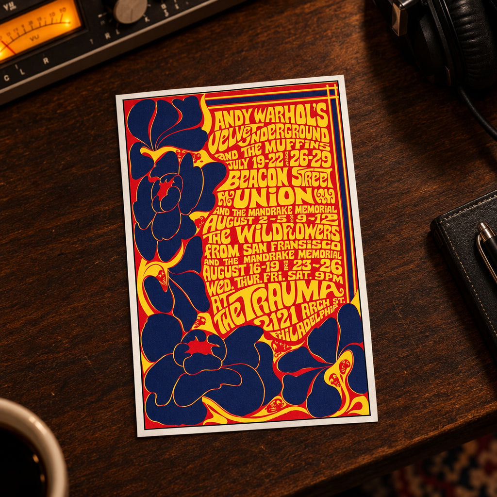 Vintage 1960s–70s Music Poster Art Postcards | Pack of 8 | No.1