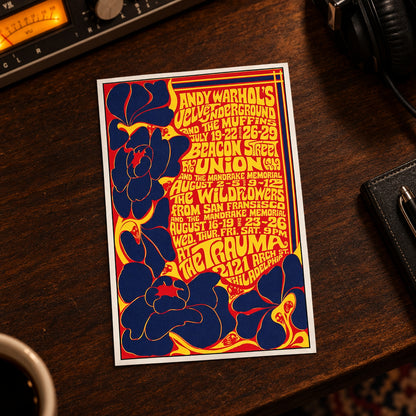 Vintage 1960s–70s Music Poster Art Postcards | Pack of 8 | No.1