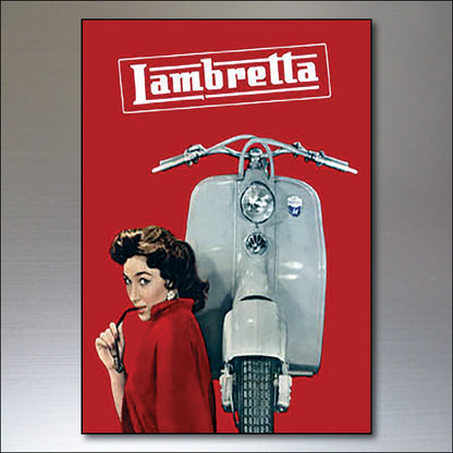 Vespa & Lambretta Vintage Scooter Poster | Fridge Magnets | Set of 8