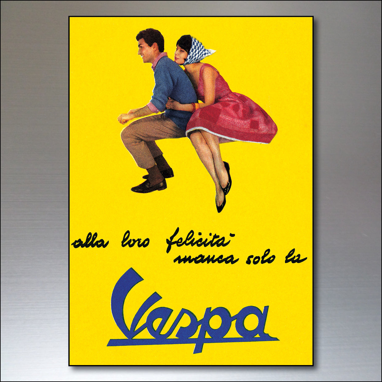 Vespa & Lambretta Vintage Scooter Poster | Fridge Magnets | Set of 8