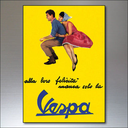 Vespa & Lambretta Vintage Scooter Poster | Fridge Magnets | Set of 8