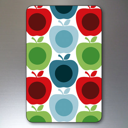Set of 8 Bubbadoodoo floral retro mid-century style fridge magnets with rounded corners, featuring colorful vintage-inspired prints.