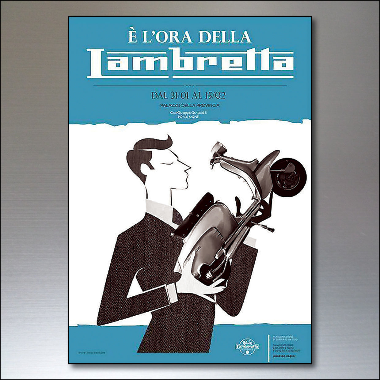 Vespa & Lambretta Vintage Scooter Poster | Fridge Magnets | Set of 8