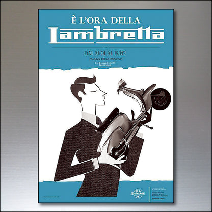 Vespa & Lambretta Vintage Scooter Poster | Fridge Magnets | Set of 8