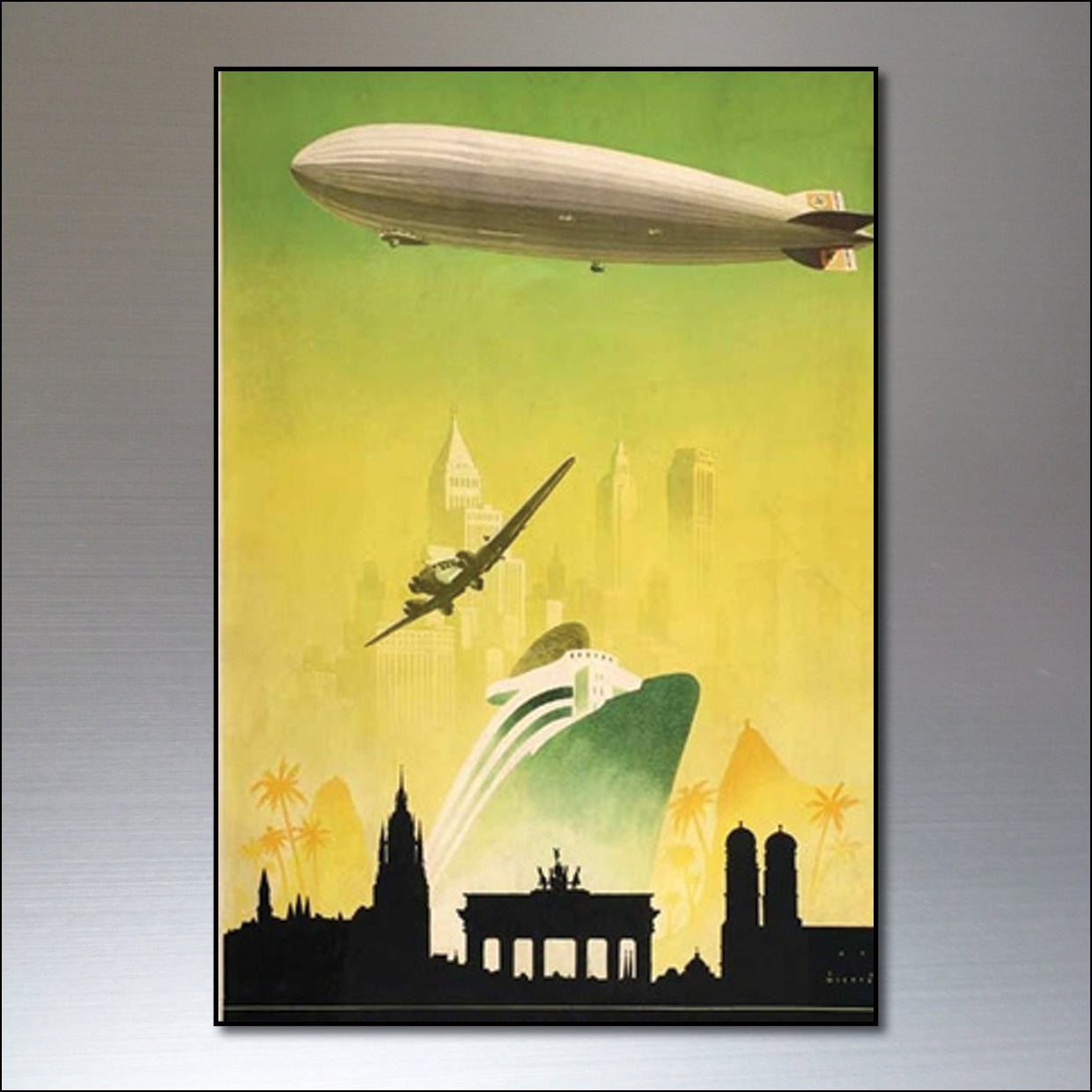 Vintage Travel Poster Fridge Magnets | Set of 8 | No.1