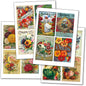 Victorian Seed Packet Art | Self-Adhesive A4 Craft Sheets | Set of 4