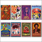 Vintage 1960s & 70s Music Poster Fridge Magnets | Set of 8 | Rock Music Gift | No.5
