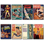 Vintage Pulp Novel Cover Art Fridge Magnets | Set of 8 | No.1