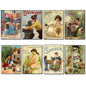 Vintage Sewing Advert Art | Set of 8 Fridge Magnets